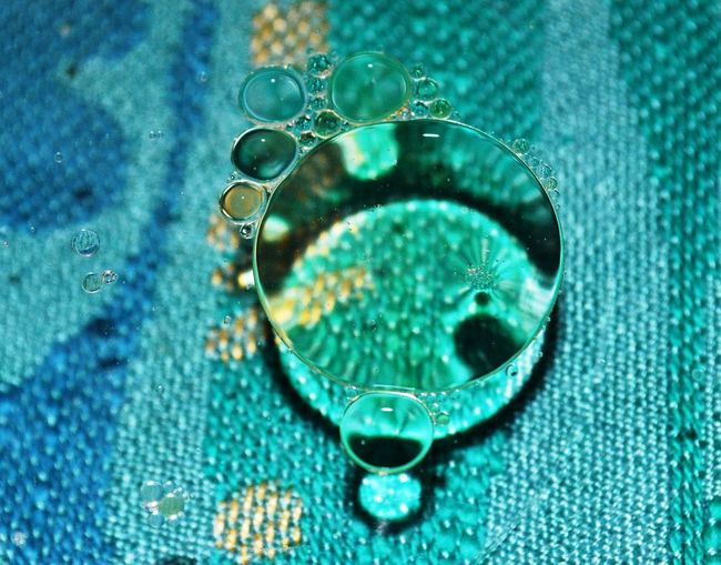 Close-up of water drops on texture 