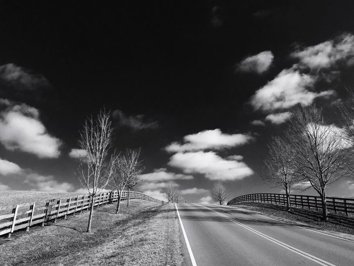 Low angle view of road against sky