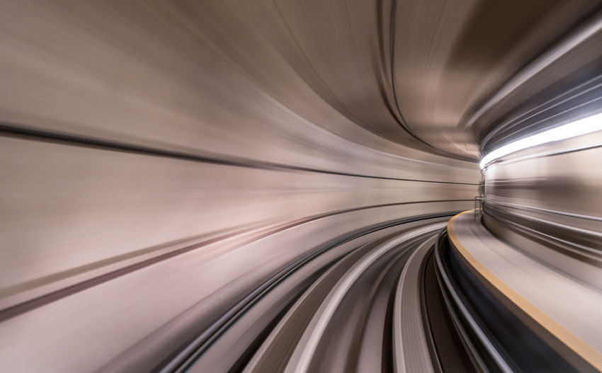 Speeding inside metro tunnel