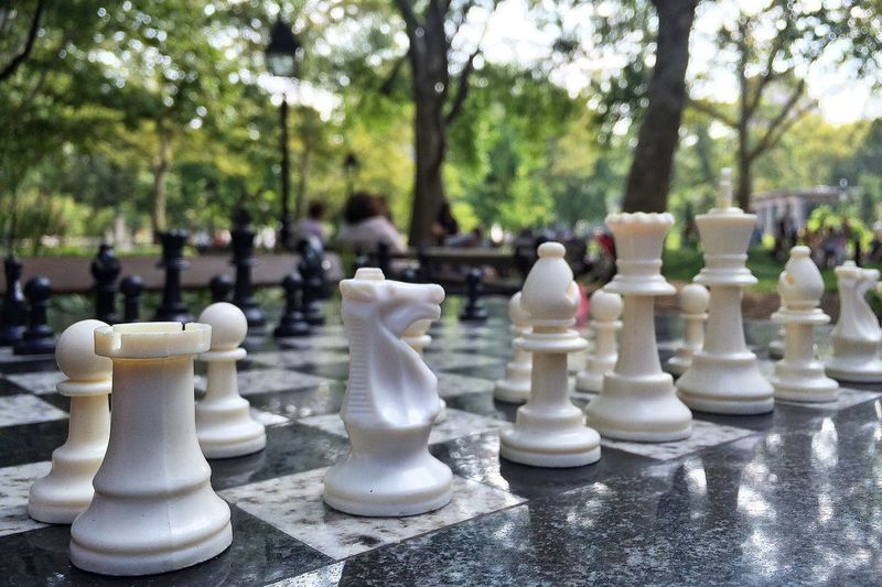 Chess game at washington square park