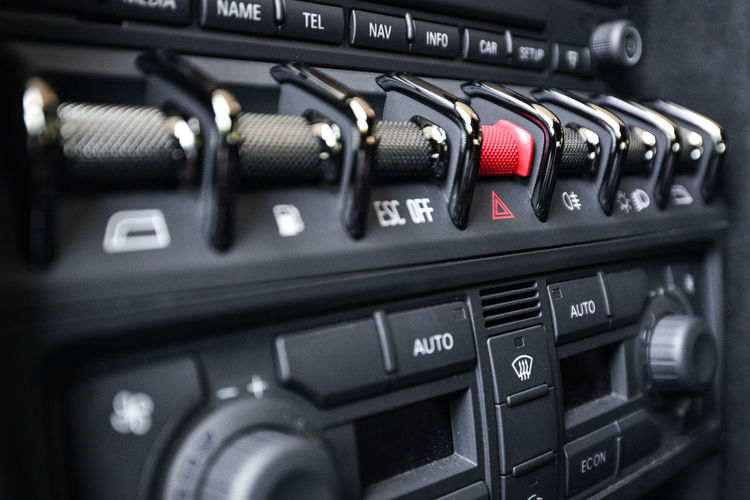 Close-up of amplifier