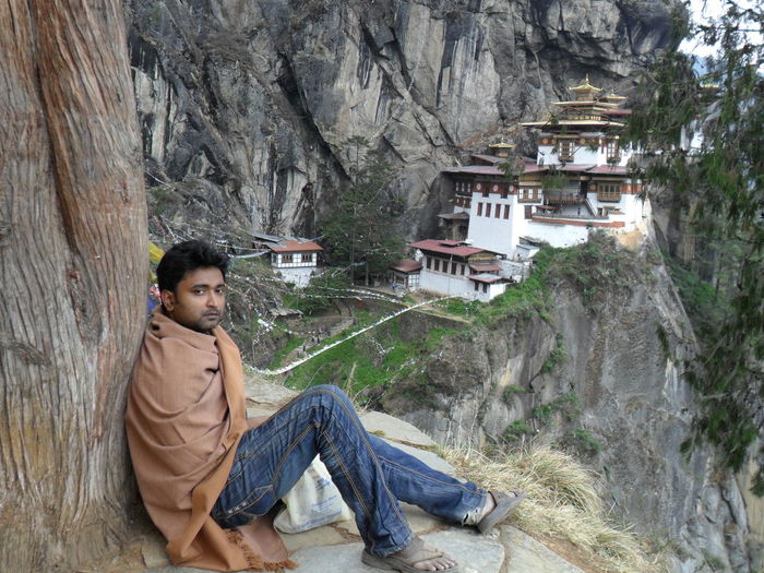 Landscape view of tiger nest monastery in bhutan