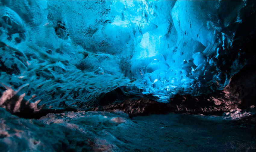 Ice cave during winter