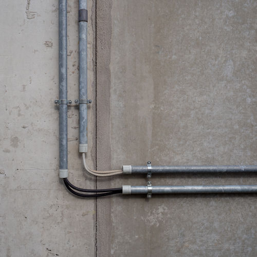 Pipes on wall