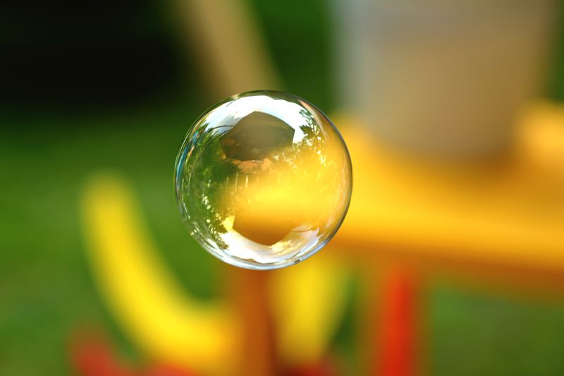 Close-up of bubbles in ball