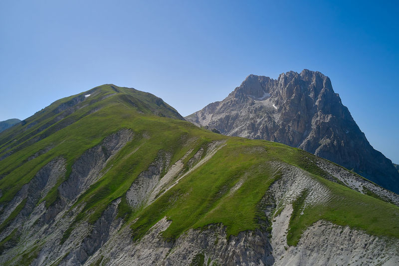 Aerial view of the big horn from the field of emperor abruzzo