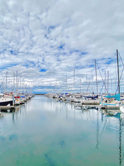 Boats in harbor