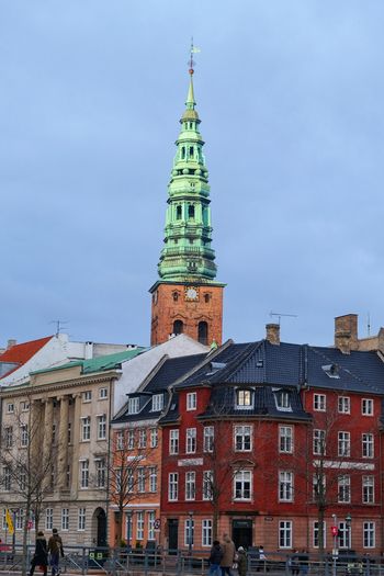 Low angle view of buildings against sky