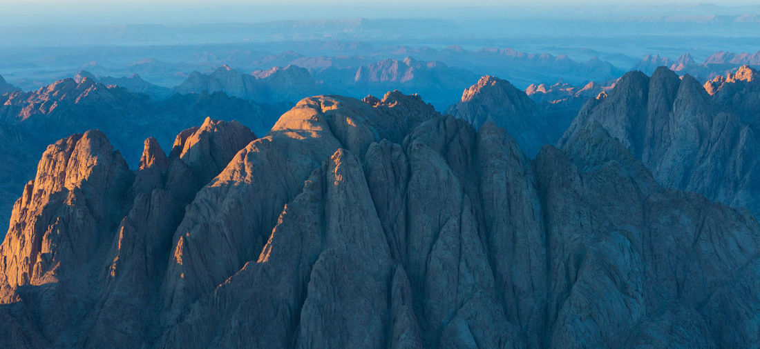 Panoramic view of dramatic landscape
