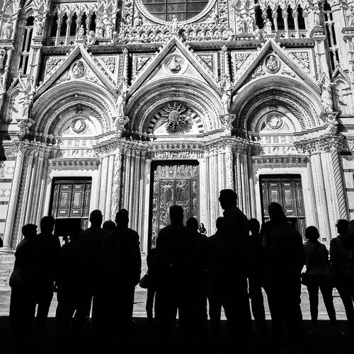 Tourists at monument