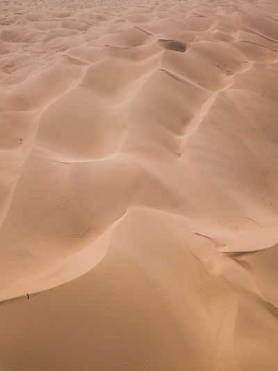 High angle view of sand dune