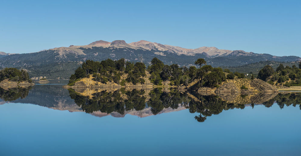 Scenic image of lake alumine in argentina, south america