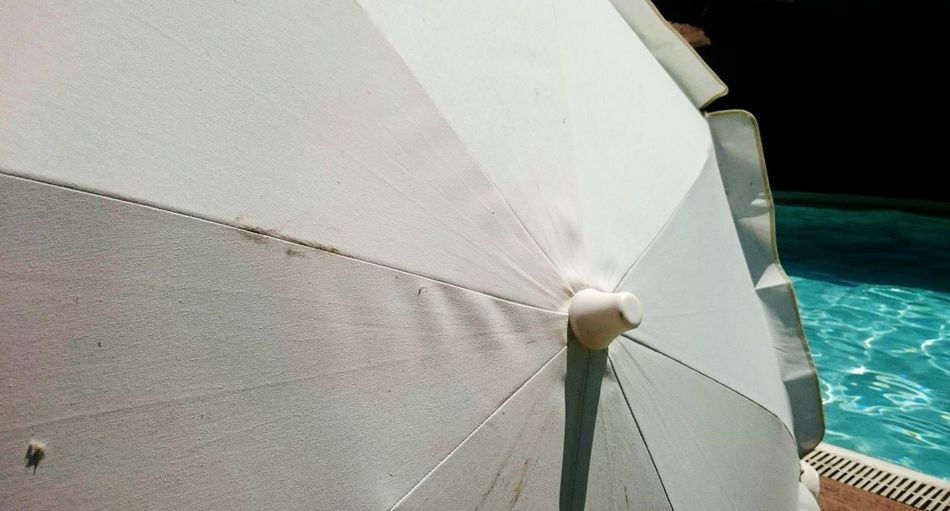 Close-up of white umbrella