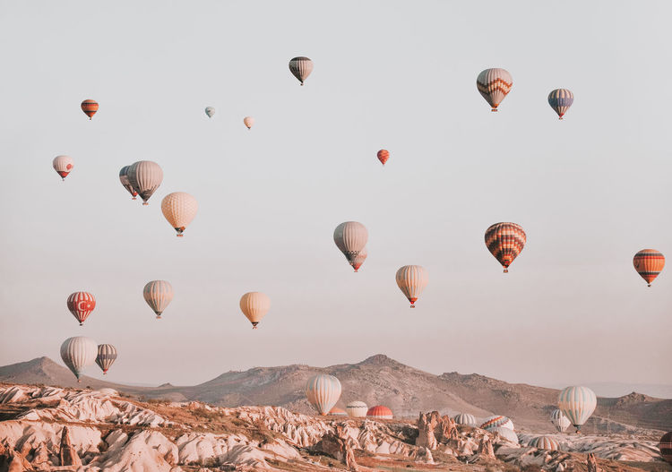 Hot air balloons in cappadocia, turkey
