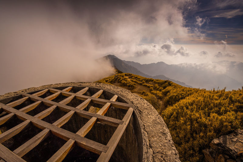 High mountains and clouds in hehuan mountain, nantou, taiwan