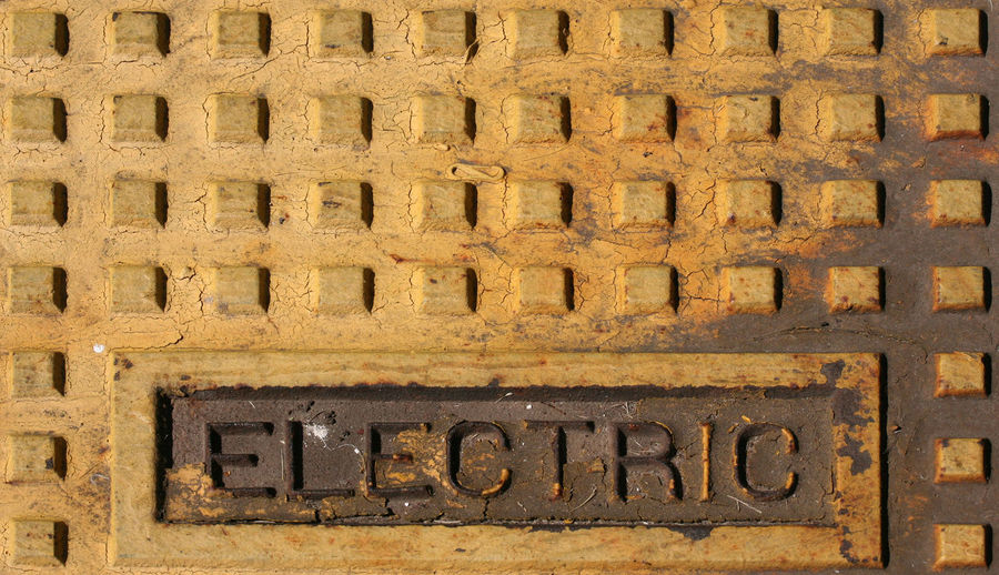 Close-up of text on wall