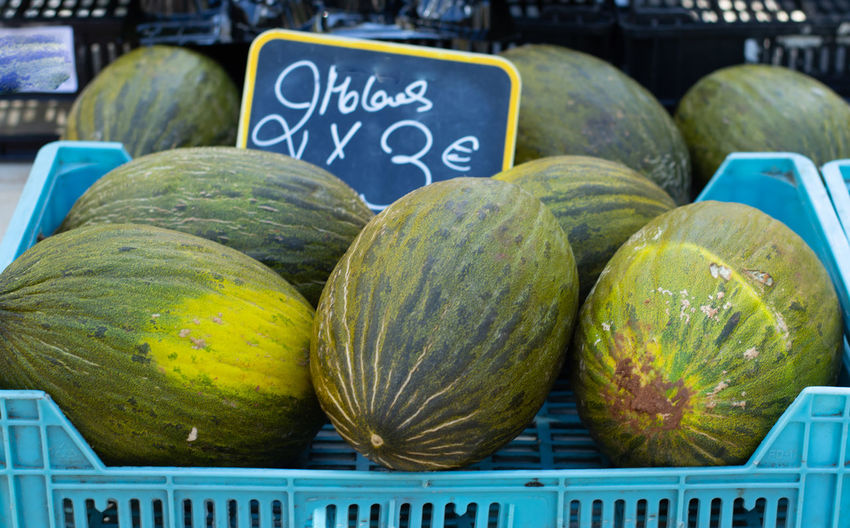 Close-up of fruits for sale at market stall
