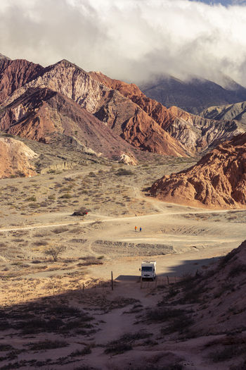 Scenic view of desert against sky