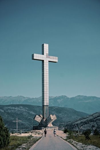 Millenium cross on top of the hum hill in mostar