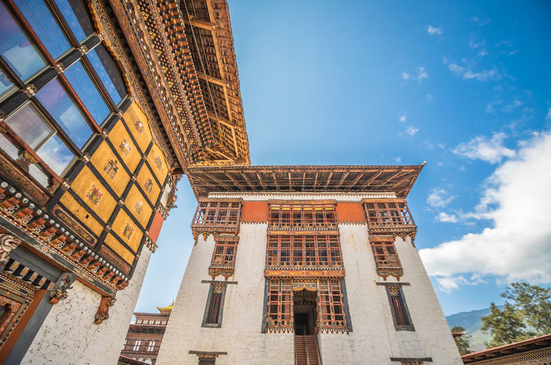 Low angle view of building against sky