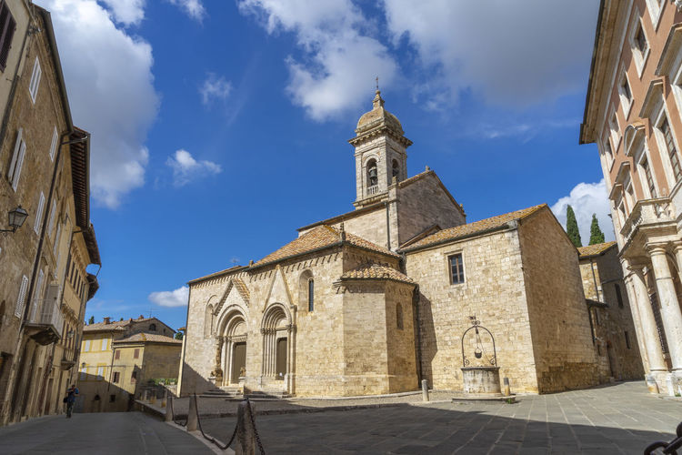  church of san quirico in the romanesque style located in the tuscan village of san quirico d'orcia