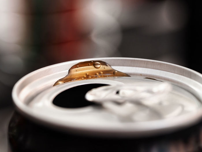 Close up of soda can