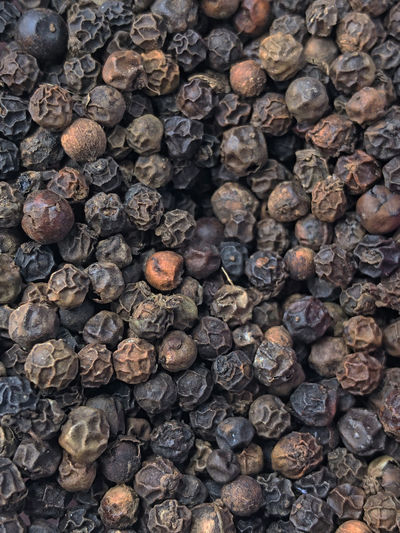 Full frame shot of black pepper 