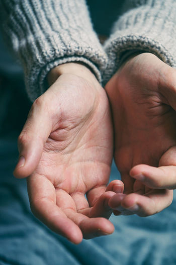 Close-up of hand