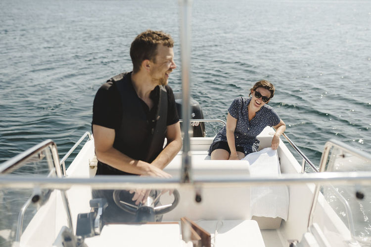 Couple on boat