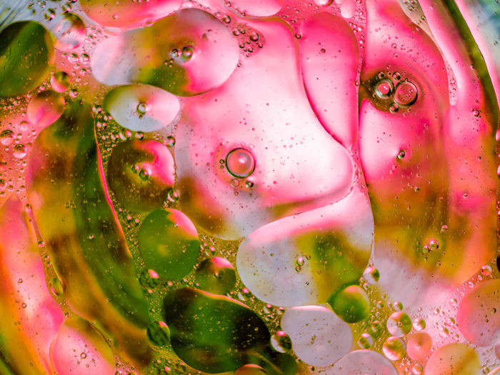 Full frame shot of pink fruit in water