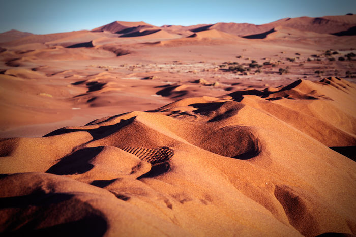 Scenic view of namib desert
