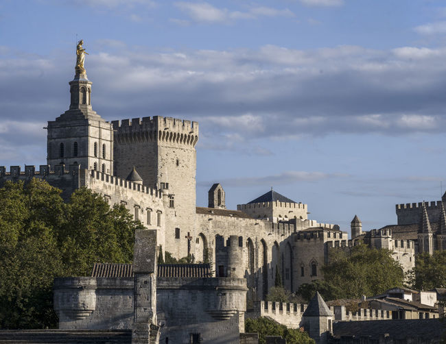 The famous pope palace in avignon - france