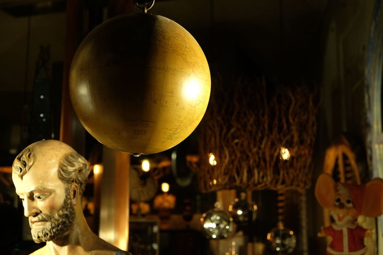 Close-up of illuminated lamp