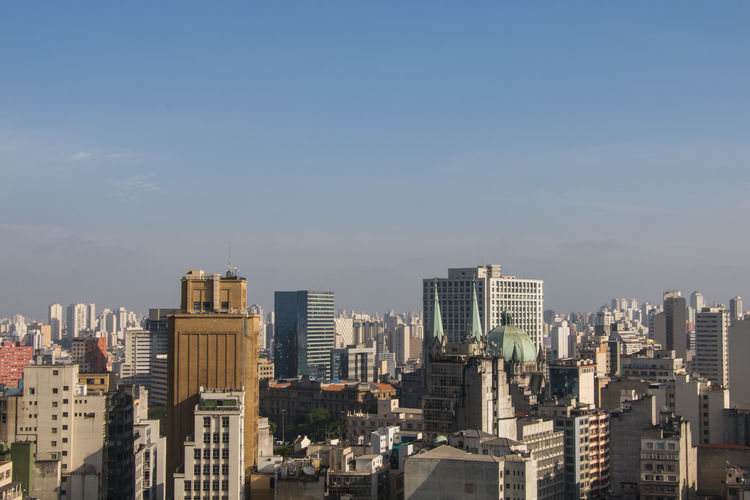 Low angle view of cityscape