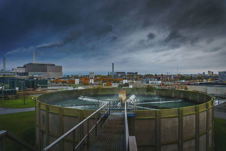 Panoramic view of city against sky