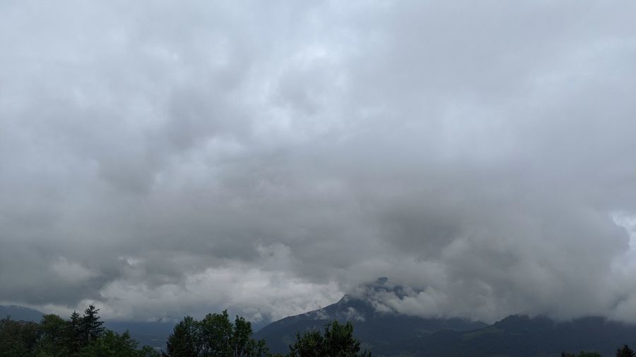Low angle view of storm clouds in sky