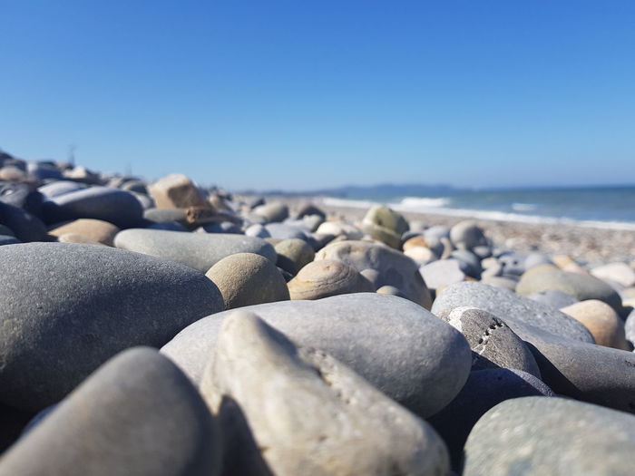 Stones in the sea side in summer