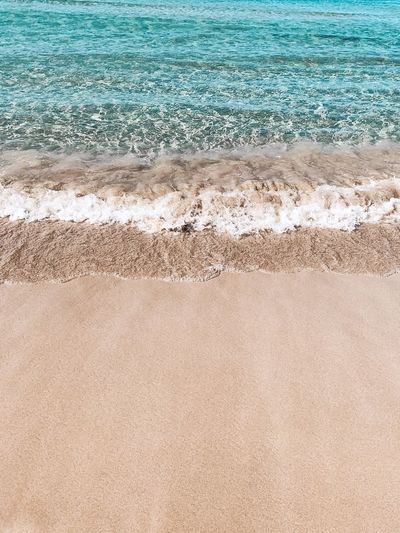 High angle view of beach