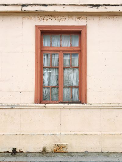 Low angle view of window on building