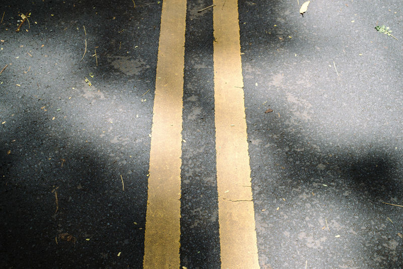 High angle view of road