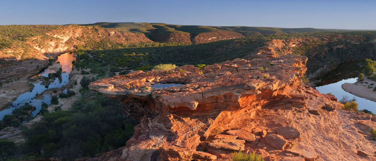 Aerial view of rock formations