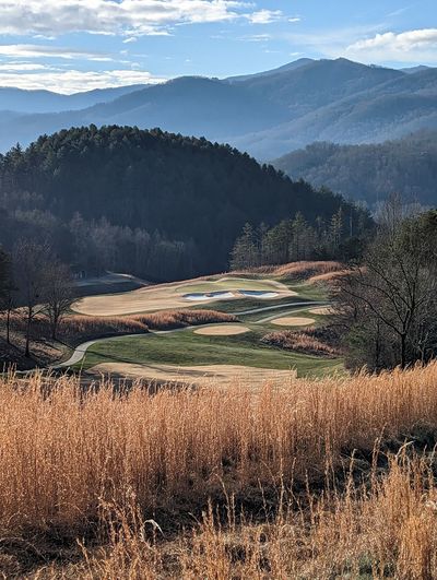 Mountain view golf course in the smoky mountains of north carolina 
