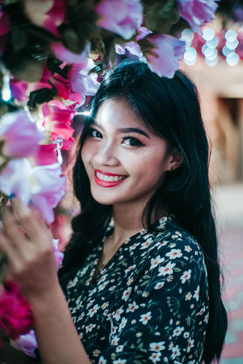 Portrait of smiling young woman