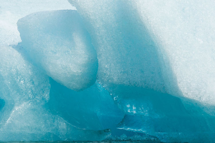 Close-up of frozen water