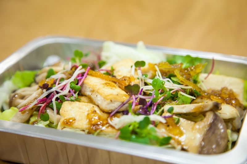 High angle view of food in plate