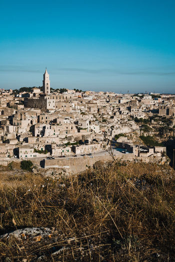 Panoramic view of the ancient city of matera, sassi