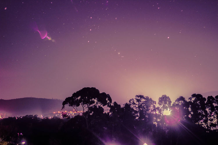 Magic purple sky