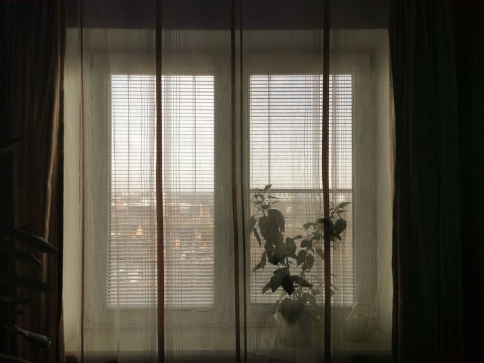 People seen through glass window