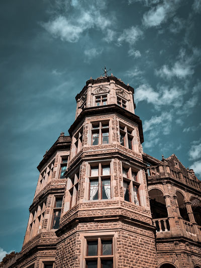 Low angle view of historic building against sky