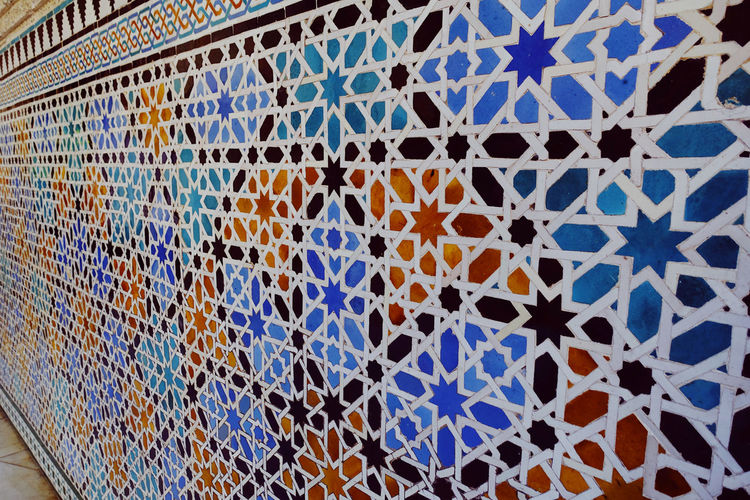 Full frame shot of tiled floor